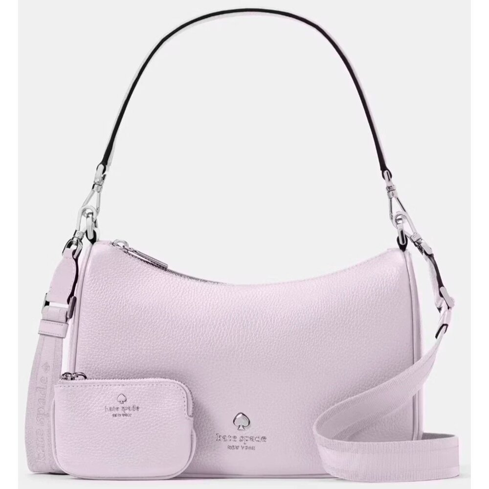 S Kate Spade Emma Shoulder Bag Lilac Leather Crossbody Purse KK068 NWT $429